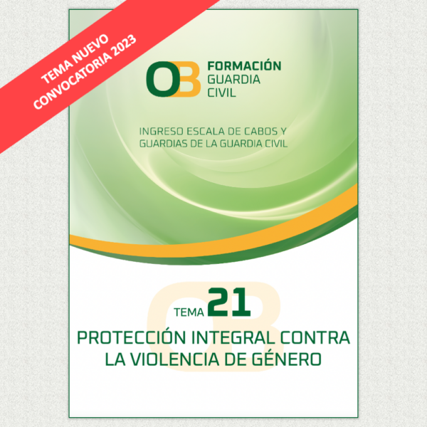 TEMA 21. PROTECCIÓN INTEGRAL CONTRA LA VIOLENCIA DE GÉNERO